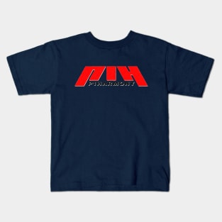 P1HARMONY Retro Mezzotint (Red and Black) Kids T-Shirt